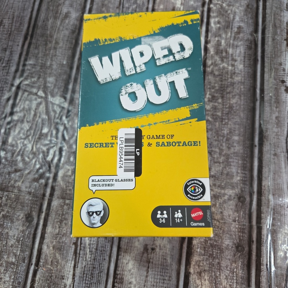 Wiped Out The Party Game of Secret Words & Sabotage Game Night Open Box